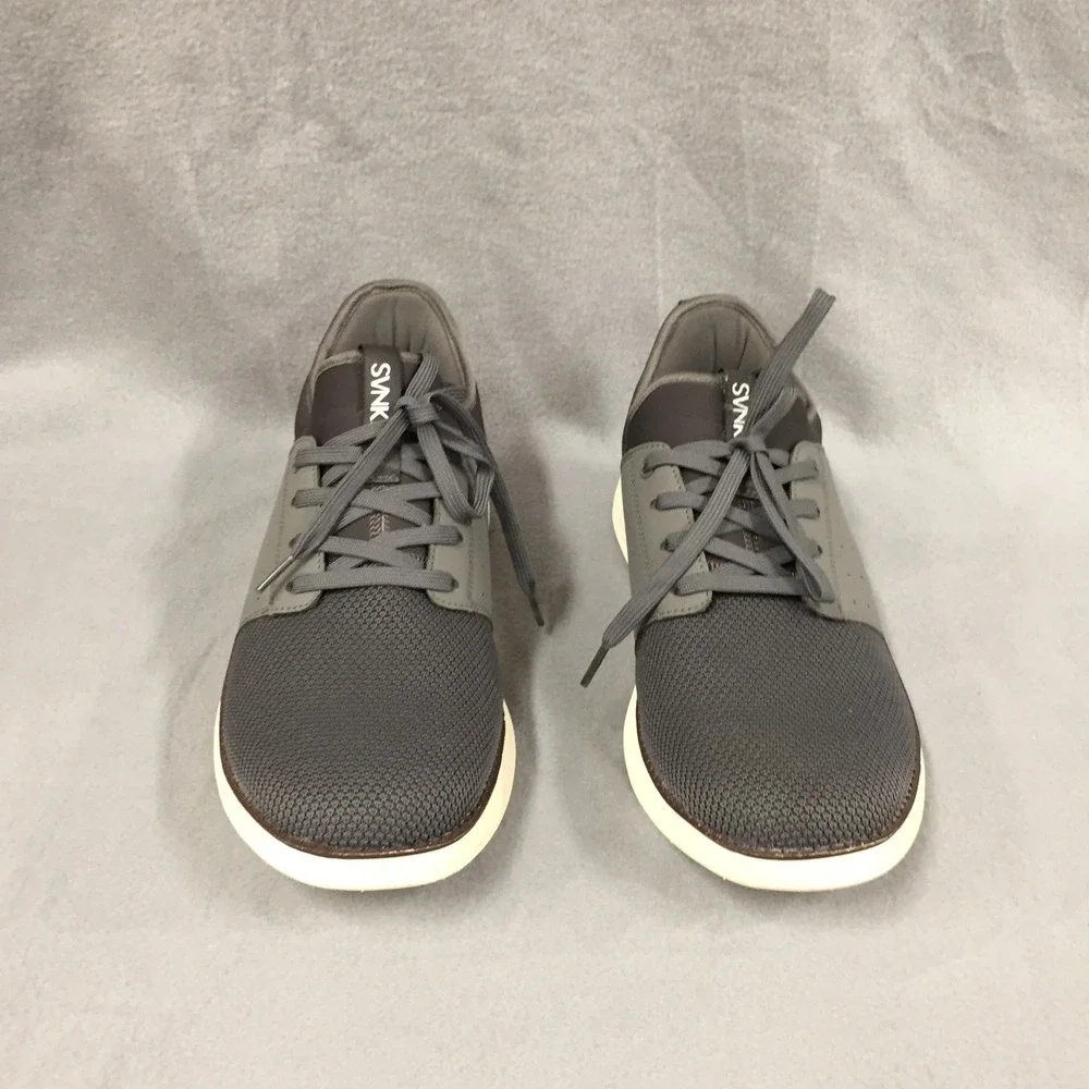 SVNKE Mens B007 Grey Brown Casual Mesh Knit Sneakers Shoes‎ Size 11.5 EU 45